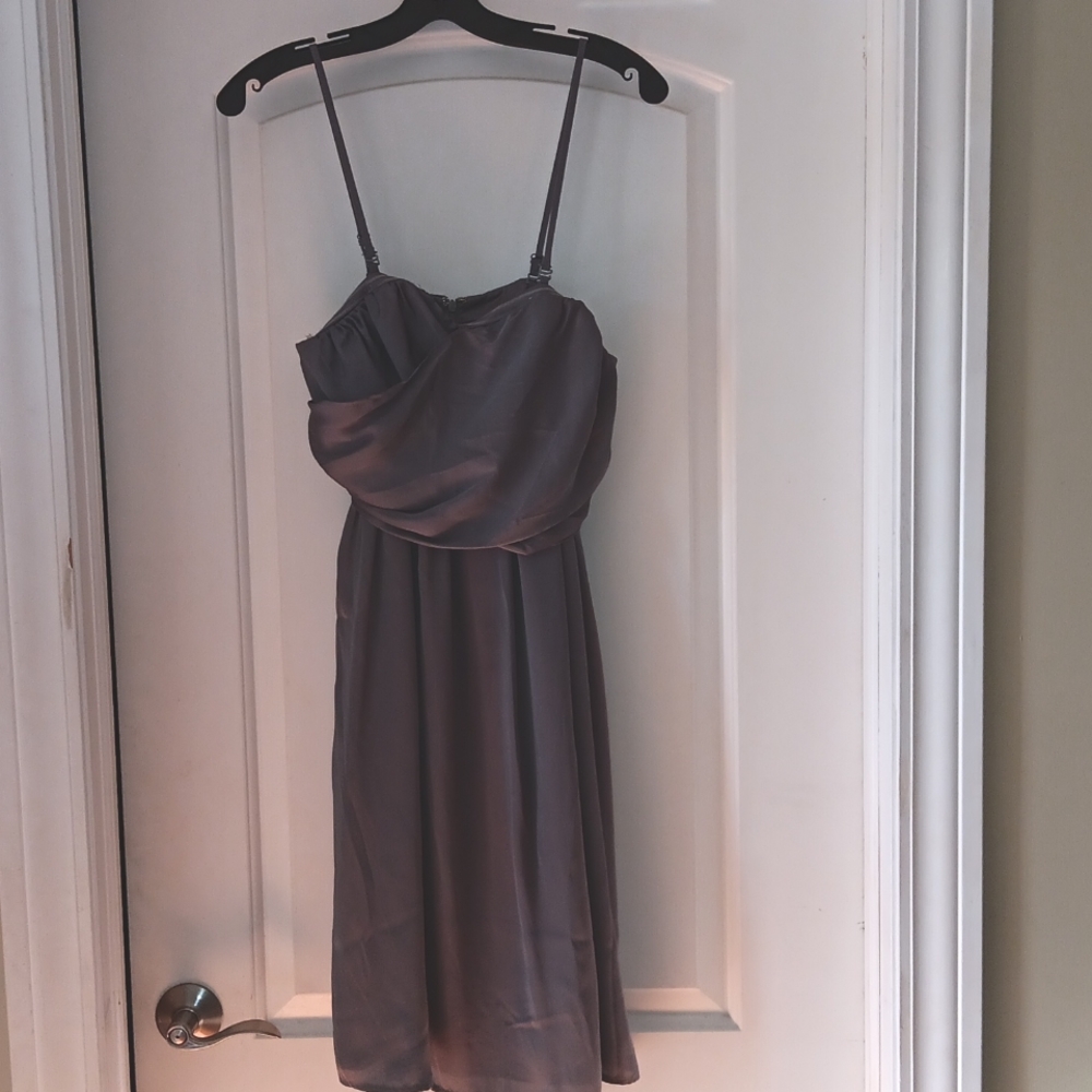 Gray dress with removable straps